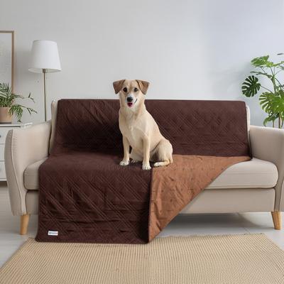 Show full view: PetAmi Waterproof Non-Skid Back Furniture Protector Cover, Brown, 100 x 82-in slide 7 of 10