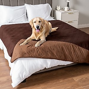 PetAmi Waterproof Non-Skid Back Furniture Protector Cover, Brown, 100 x 82-in