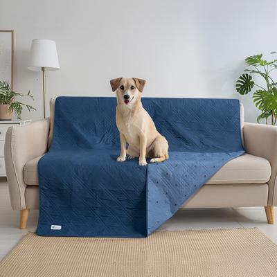 Show full view: PetAmi Waterproof Non-Skid Back Furniture Protector Cover, Blue, 100 x 82-in slide 7 of 10