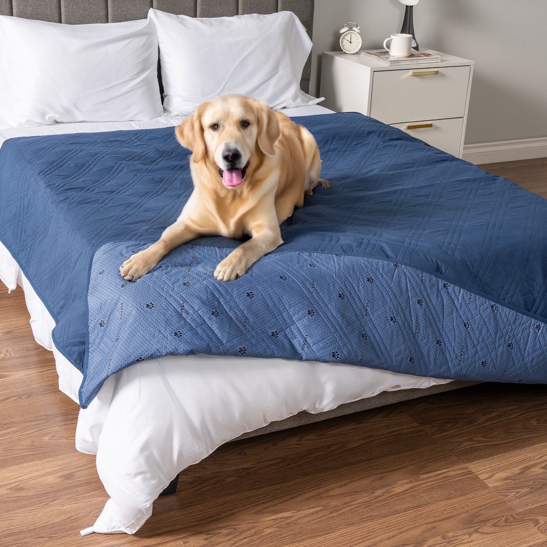 PetAmi Waterproof Non-Skid Back Furniture Protector Cover, Blue, 100 x 82-in