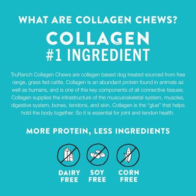 Show full view: TruRanch Peanut Butter Collagen Roll Hard Chew Dog Treats, 6-in, 30 count slide 4 of 5