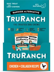 TruRanch Chicken Collagen Roll Hard Chew Dog Treats, 6-in, 30 count