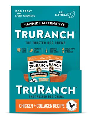 Show full view: TruRanch Chicken Collagen Roll Hard Chew Dog Treats, 6-in, 30 count slide 1 of 5