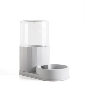 HANAMYA Gravity Refill Dog & Cat Waterer, Light Gray, 11.4-liter