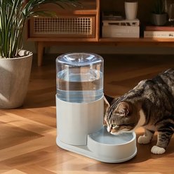HANAMYA Automatic Dog & Cat Waterer, 3-liter, Light Gray