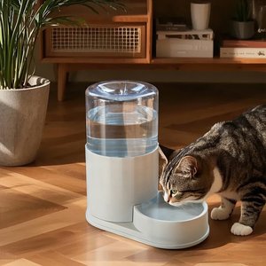 HANAMYA Automatic Dog & Cat Waterer, 3-liter, Light Gray
