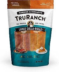 TruRanch Roast Beef & Pumpkin Pie Collagen Roll Hard Chew Dog Treats, 8 count
