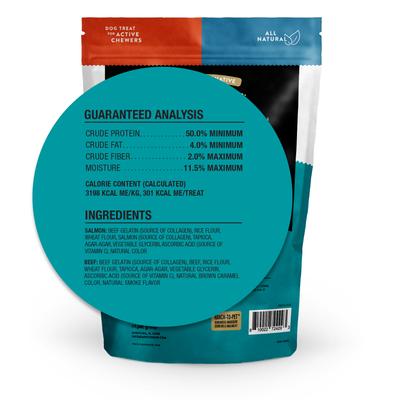 Show full view: TruRanch Salmon & Beef Collagen Roll Hard Chew Dog Treats, 8 count slide 4 of 6