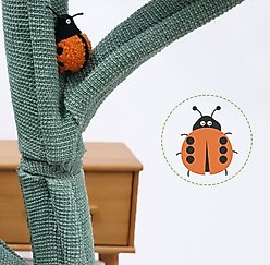 Happy & Polly Tulip Design 47.8-in Fleece Large Cat Tree, Yellow slide 2 of 5