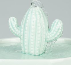 Happy & Polly Cactus Style Ceramic Cat Water Fountain, 1.5-liter slide 2 of 6