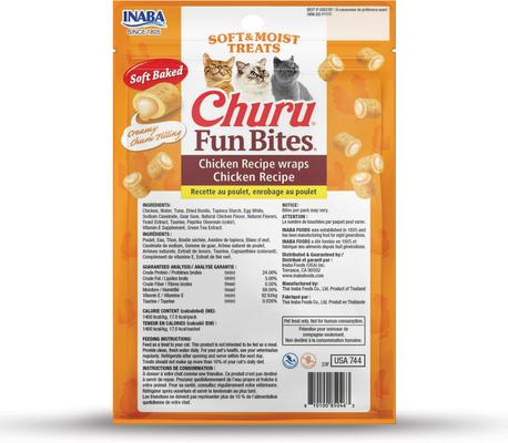 Show full view: Inaba Churu Fun Bites Chicken Grain-Free Soft & Chewy Cat Treats, 0.42-oz, 18 count slide 3 of 10