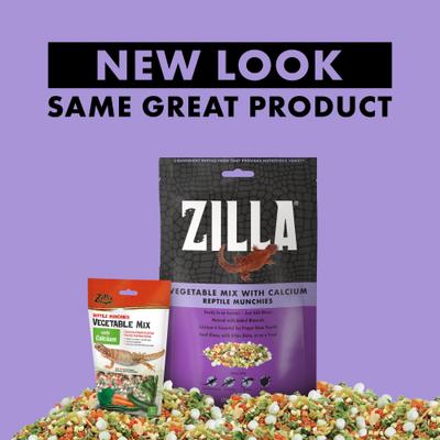 Show full view: Zilla Reptile Munchies Vegetable Mix with Calcium Lizard Food, 4-oz bag slide 2 of 8
