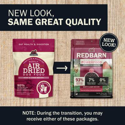 Show full view: Redbarn Powerfood Digestive Health Beef & Lamb Gently Air Dried Dog Food, 32-oz bag slide 3 of 12