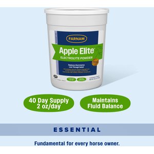 Farnam Apple Elite Electrolyte Powder Apple Flavor Horse Supplement, 5-lb tub