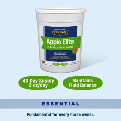 Show full view: Farnam Apple Elite Electrolyte Powder Apple Flavor Horse Supplement, 5-lb tub slide 4 of 10