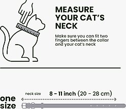 BRONZEDOG Leather Cat Collar with Bell, Smoke Grey slide 2 of 7