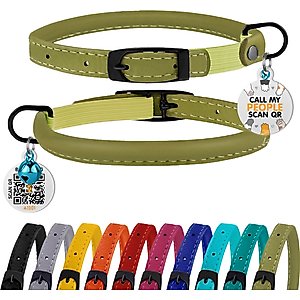 LupinePet Nylon Breakaway Cat Collar, One Size: 8-12-in neck, 1/2-in wide