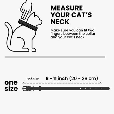 Show full view: BRONZEDOG Leather Cat Collar with Bell, Black Midnight slide 7 of 8