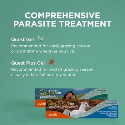 Show full view: QUEST Gel Moxidectin Dewormer & Boticide for Horses & Ponies, 10 count slide 8 of 9
