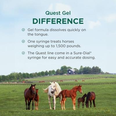 Show full view: QUEST Gel Moxidectin Dewormer & Boticide for Horses & Ponies, 10 count slide 6 of 9