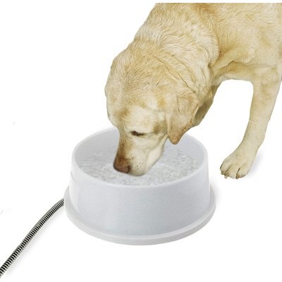 K&H Pet Products K&H Pet Products Thermal-Bowl Outdoor Heated Cat & Dog Water Bowl, Granite, 1.5-gal