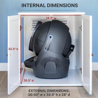 Show full view: The Refined Feline Self Cleaning Litter Box Cabinet, Espresso slide 3 of 10