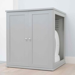 The Refined Feline Self Cleaning Litter Box Cabinet, Smoke