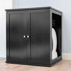 The Refined Feline Self Cleaning Litter Box Cabinet, Espresso