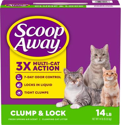 Show full view: Scoop Away Clump & Lock Fresh Spring Air Scented Cat Litter, 14-lb box slide 8 of 11