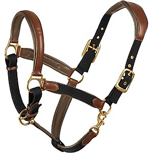 Ovation Luxor Cushion-Flex Horse Halter, Brown/Black, Horse
