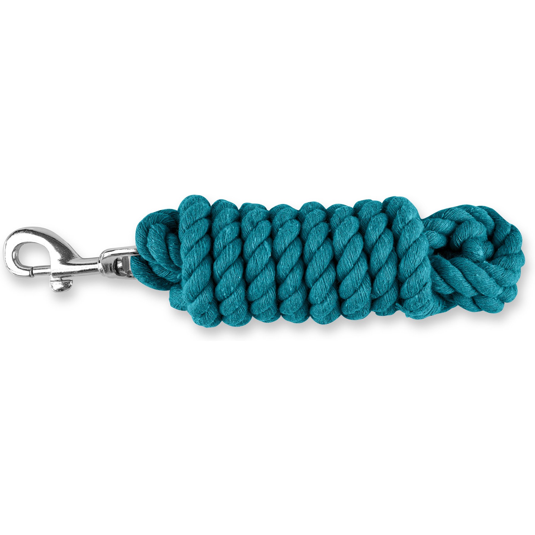 Equi-Essentials 3-Ply Cotton Horse Lead with Chrome Plated Snap, 8-ft, Turquoise