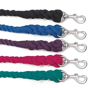 Equi-Essentials 3-Ply Cotton Horse Lead with Chrome Plated Snap, 8-ft, Black