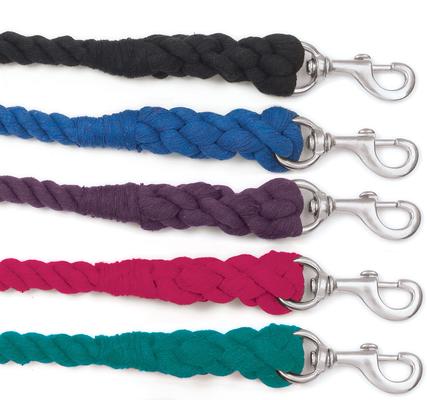 Show full view: Equi-Essentials 3-Ply Cotton Horse Lead with Chrome Plated Snap, 8-ft, Turquoise slide 2 of 5