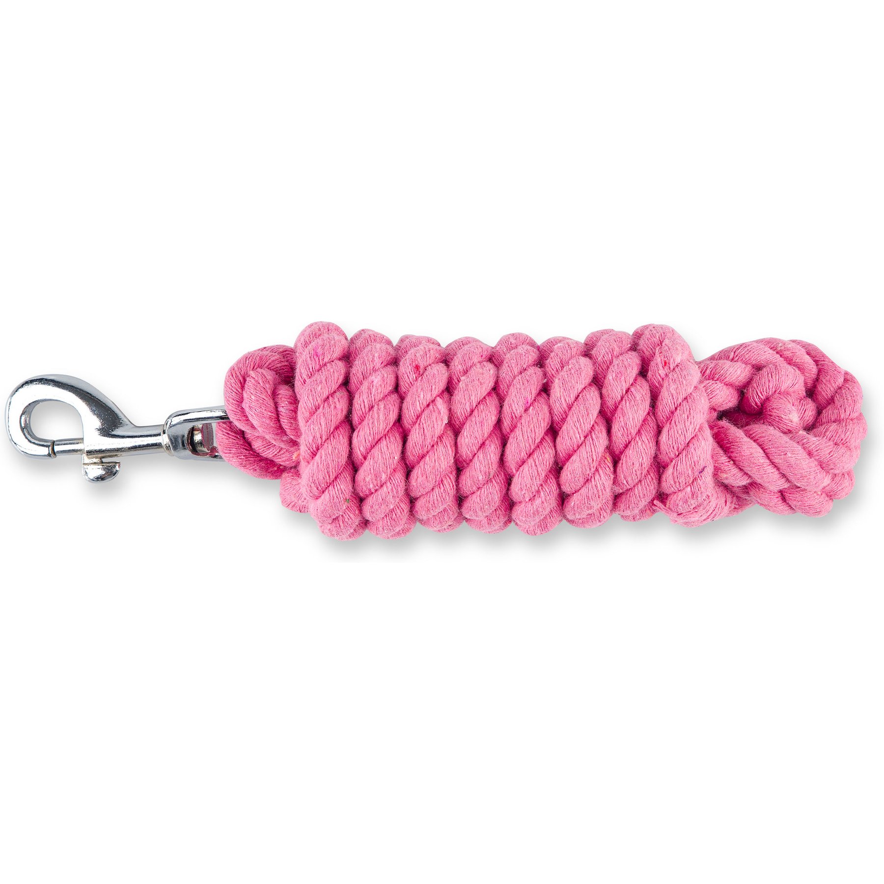 Equi-Essentials 3-Ply Cotton Horse Lead with Chrome Plated Snap, 8-ft, Raspberry
