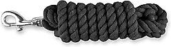 Equi-Essentials 3-Ply Cotton Horse Lead with Chrome Plated Snap, 8-ft, Black