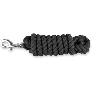 Equi-Essentials 3-Ply Cotton Horse Lead with Chrome Plated Snap, 8-ft, Black