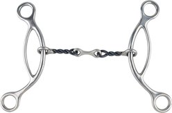 Turn-Two Stainless Steel Sweet Iron Dogbone H-Gag Horse Bit, 5-in