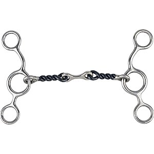 Turn-Two Stainless Steel Sweet Iron Twisted Dogbone Jr Cowhorse Horse Bit, 5-in