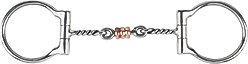 Turn-Two Stainless Steel Twisted 3-Piece D-Ring Horse Bit, 5-in