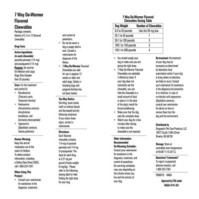 Show full view: PetArmor 7 Way Dewormer for Hookworms, Roundworms & Tapeworms for Medium & Large Breed Dogs, 6 count slide 6 of 8