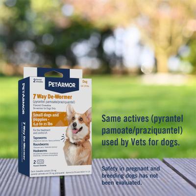 Show full view: PetArmor 7 Way Dewormer for Hookworms, Roundworms & Tapeworms for Small Breed Dogs, 2 count slide 5 of 9