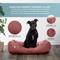 Show in main carousel: MODERN THREADS Luxury Tufted Velvet Cuddler Dog & Cat Bed with Removable Cover, Rosewood, 34 x 25 x 9-in slide 5 of 8