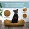 Show in main carousel: MODERN THREADS Luxury Tufted Velvet Cuddler Dog & Cat Bed with Removable Cover, Caramel, 42 x 30 x 10-in slide 6 of 9