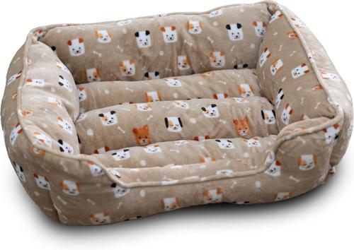 Show full view: Wag and Wiggle Tan Dogs Cuddler Dog Bed, Tan slide 3 of 5