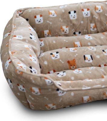 Show full view: Wag and Wiggle Tan Dogs Cuddler Dog Bed, Tan slide 4 of 5