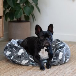 Wag and Wiggle Space Dogs Cuddler Dog Bed, Grey