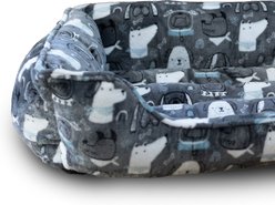 Wag and Wiggle Space Dogs Cuddler Dog Bed, Grey slide 2 of 5