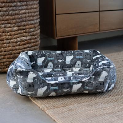 Show full view: Wag and Wiggle Space Dogs Cuddler Dog Bed, Grey slide 4 of 5