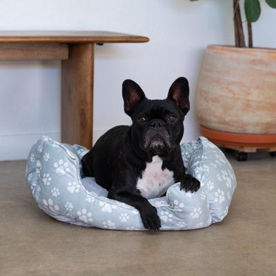 Show full view: Wag and Wiggle Paw Cuddler Dog Bed, Grey slide 3 of 6