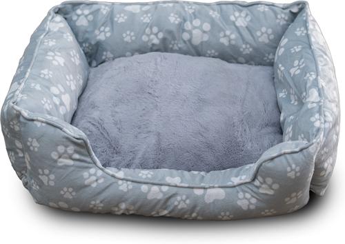 Show full view: Wag and Wiggle Paw Cuddler Dog Bed, Grey slide 5 of 6